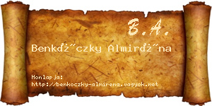 Benkóczky Almiréna névjegykártya